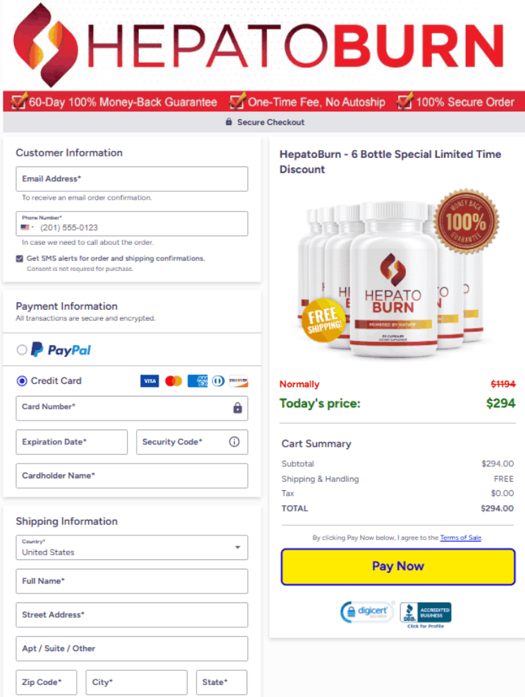 HepatoBurn Purchasing Details